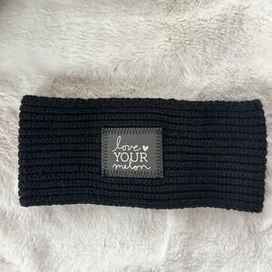Love Your Melon Black Knit Headband